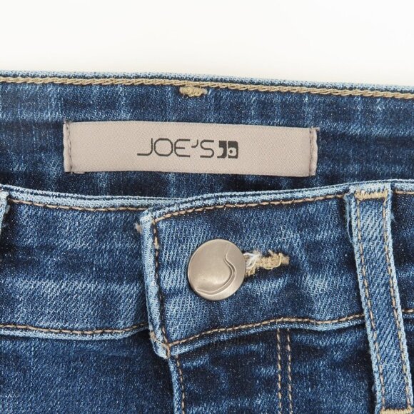Joes Women 26 High Rise Boot Cut Blue Denim Jeans Raw Hem Cotton Blend Pockets - Picture 6 of 10